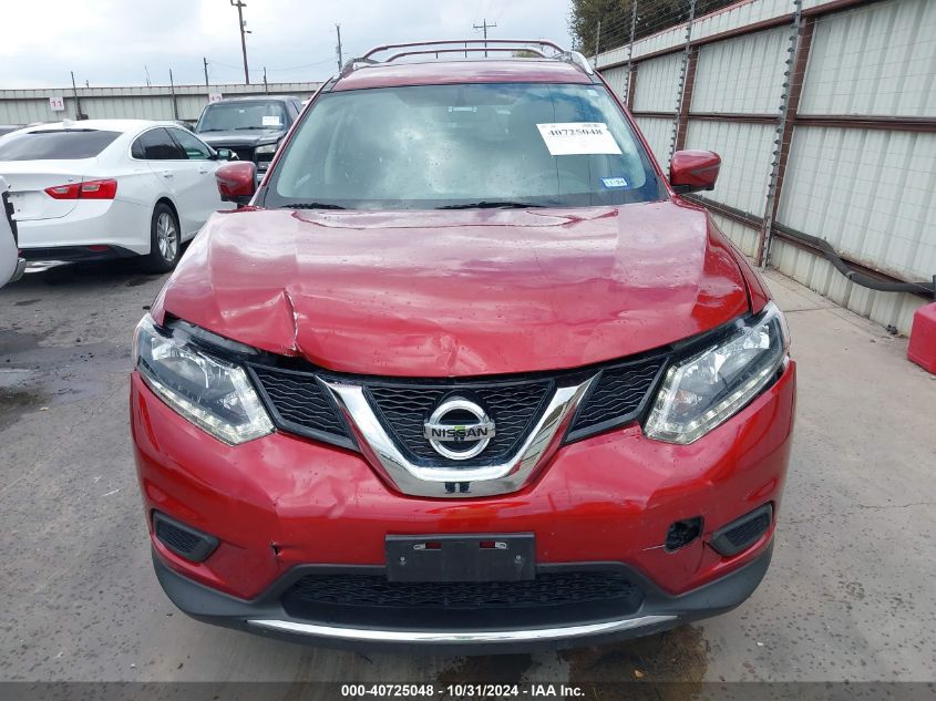 2016 Nissan Rogue Sv VIN: KNMAT2MV2GP736310 Lot: 40725048