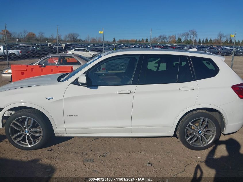 2017 BMW X3 xDrive28I VIN: 5UXWX9C52H0D97502 Lot: 40725168