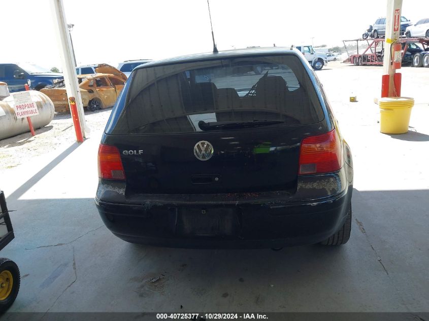 2000 Volkswagen Golf Gls VIN: WVWGC21J4YW237009 Lot: 40725377