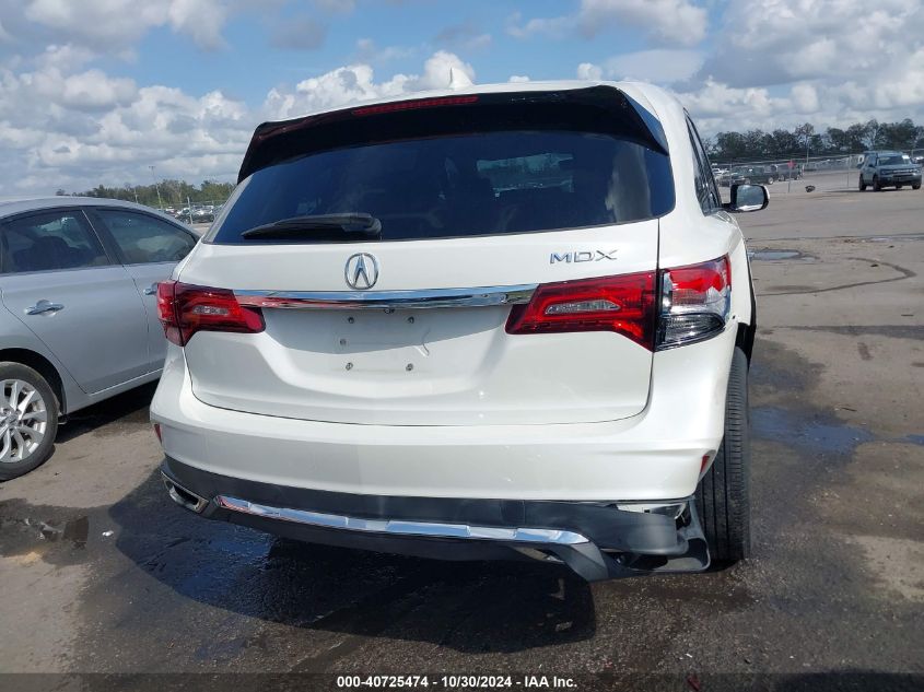 2017 Acura Mdx Technology Package VIN: 5FRYD3H51HB000027 Lot: 40725474