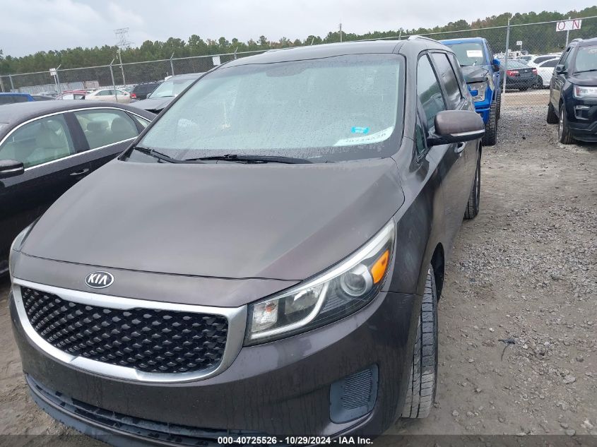 2015 Kia Sedona Lx VIN: KNDMB5C16F6037220 Lot: 40725526