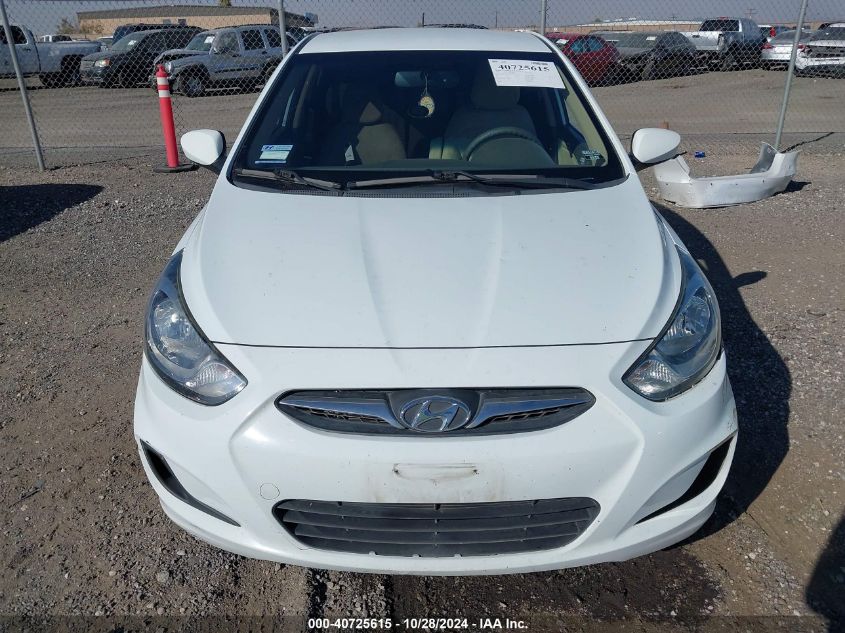 2012 Hyundai Accent Gls VIN: KMHCT4AE2CU260687 Lot: 40725615