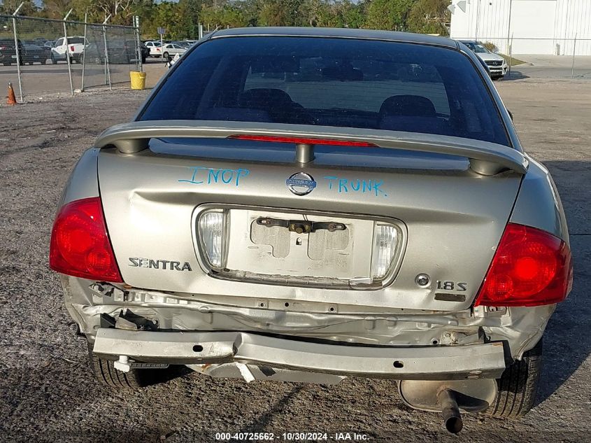 2006 Nissan Sentra 1.8S VIN: 3N1CB51D76L573613 Lot: 40725662