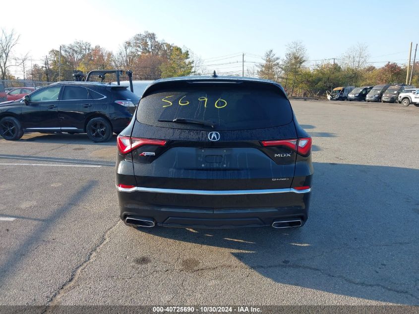 2022 Acura Mdx VIN: 5J8YE1H33NL008710 Lot: 40725690