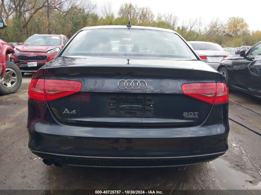 2016 Audi A4 2.0T Premium VIN: WAUBFAFL5GN011181 Lot: 40725757