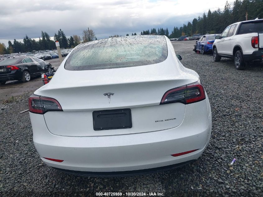 2021 Tesla Model 3 Long Range Dual Motor All-Wheel Drive VIN: 5YJ3E1EBXMF938903 Lot: 40725959