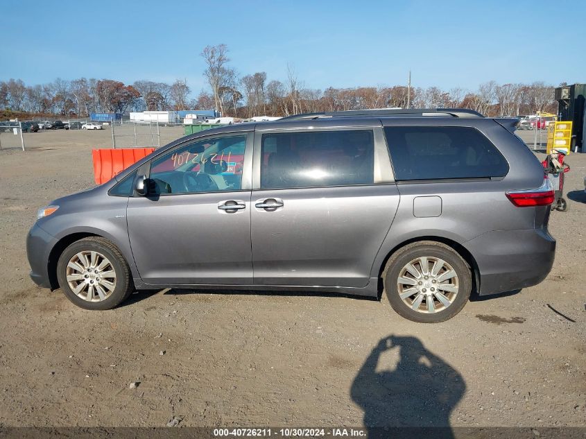 2016 Toyota Sienna Xle Premium 7 Passenger VIN: 5TDDK3DC9GS140637 Lot: 40726211