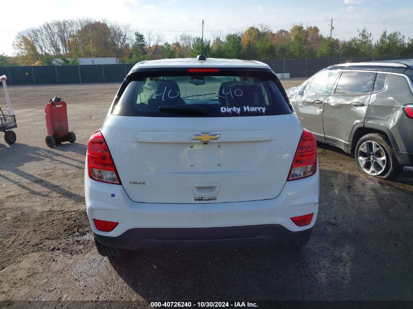 2017 Chevrolet Trax Ls VIN: KL7CJKSB9HB103578 Lot: 40726240