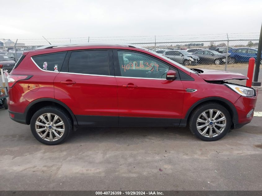 2017 Ford Escape Titanium VIN: 1FMCU9J95HUB53007 Lot: 40726359