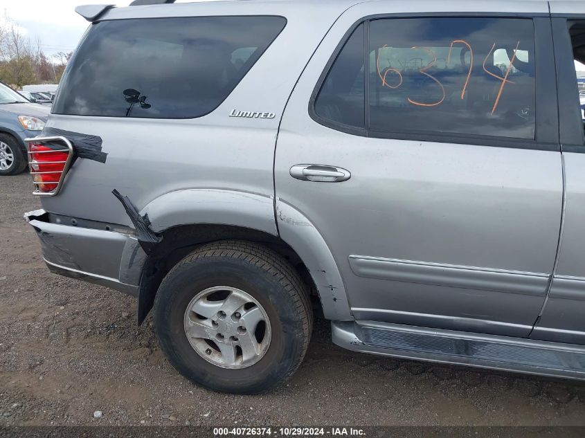 2002 Toyota Sequoia Limited VIN: 5TDBT48A62S104822 Lot: 40726374