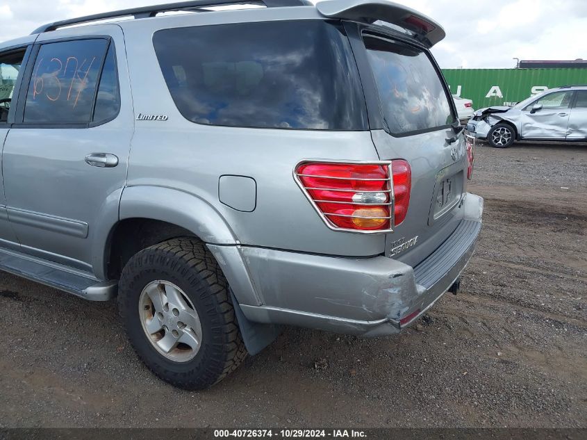 2002 Toyota Sequoia Limited VIN: 5TDBT48A62S104822 Lot: 40726374