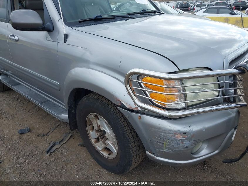 2002 Toyota Sequoia Limited VIN: 5TDBT48A62S104822 Lot: 40726374