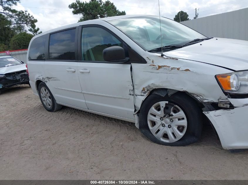 2016 Dodge Grand Caravan Se VIN: 2C4RDGBG1GR122607 Lot: 40726384