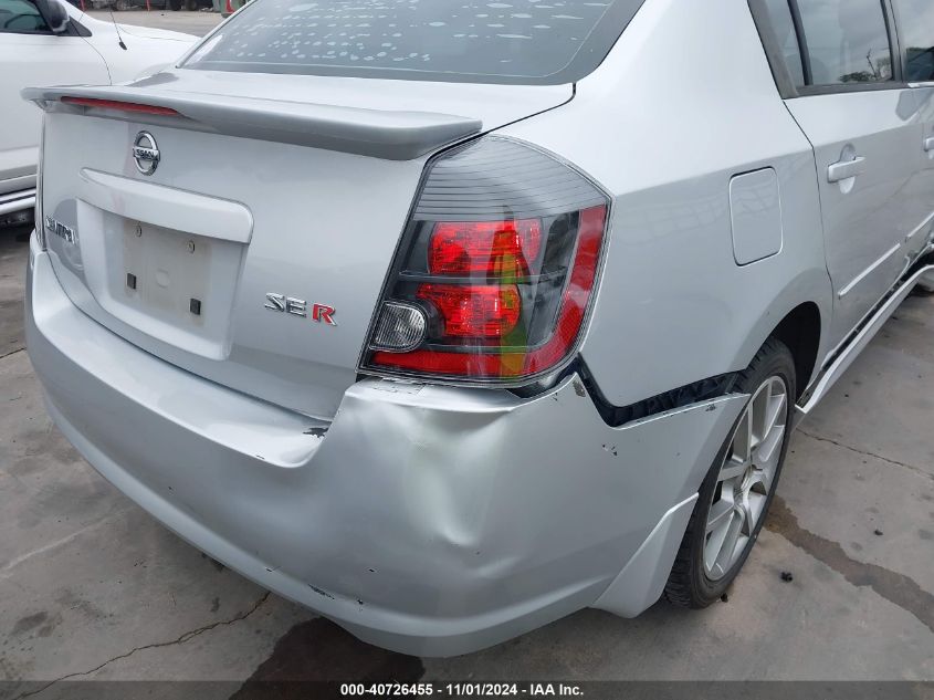 2008 Nissan Sentra Se-R VIN: 3N1BB61E58L631506 Lot: 40726455