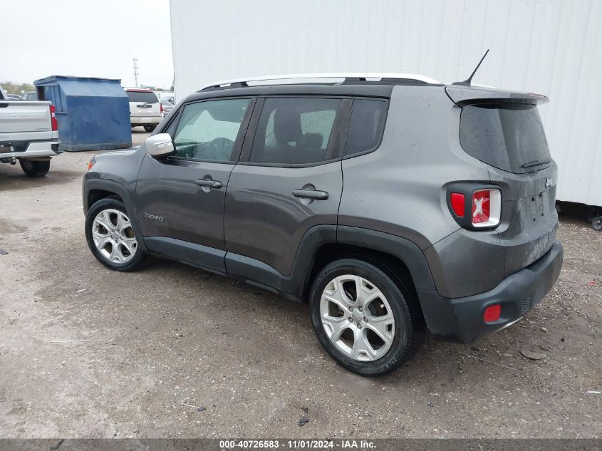 VIN ZACCJADB5HPE54424 2017 Jeep Renegade, Limited Fwd no.3