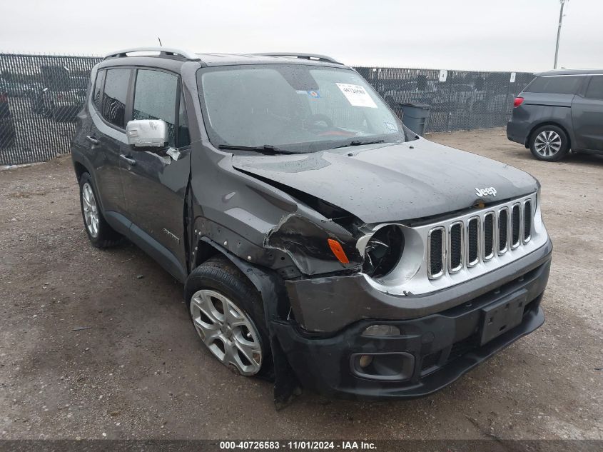 2017 Jeep Renegade Limited Fwd VIN: ZACCJADB5HPE54424 Lot: 40726583