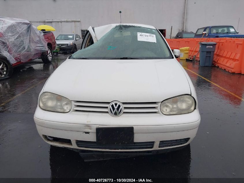 2001 Volkswagen Golf Gls VIN: 9BWGS61J314062110 Lot: 40726773