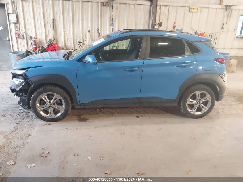 2022 Hyundai Kona Sel VIN: KM8K3CAB8NU844252 Lot: 40726855