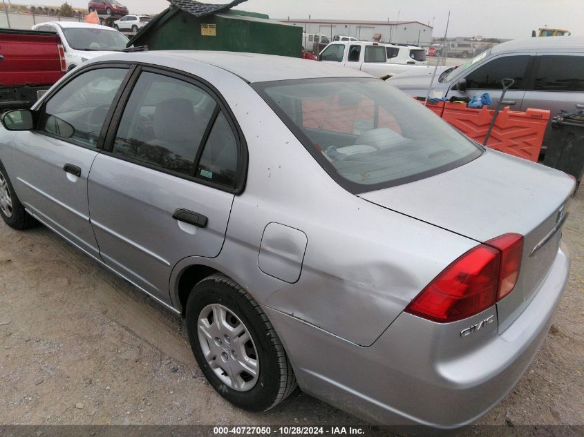 2001 Honda Civic Lx VIN: 2HGES165X1H620488 Lot: 40727050