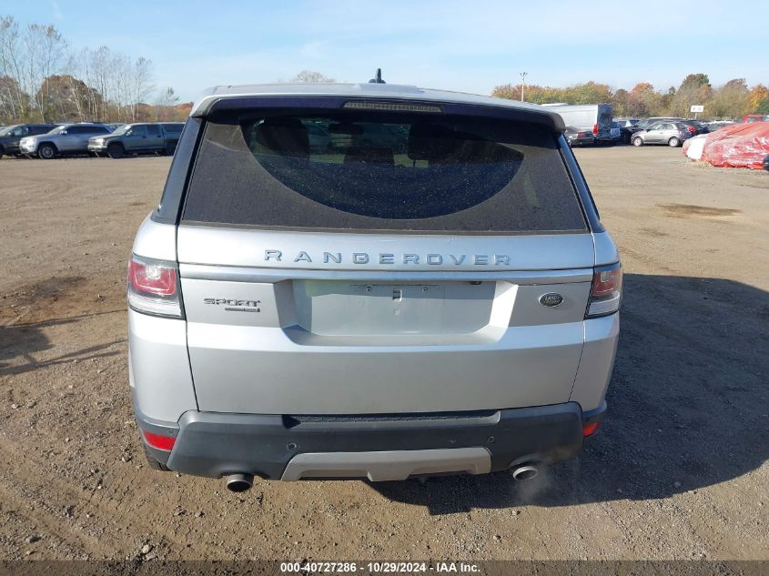 2015 Land Rover Range Rover Sport 3.0L V6 Supercharged Hse VIN: SALWR2VF7FA629551 Lot: 40727286