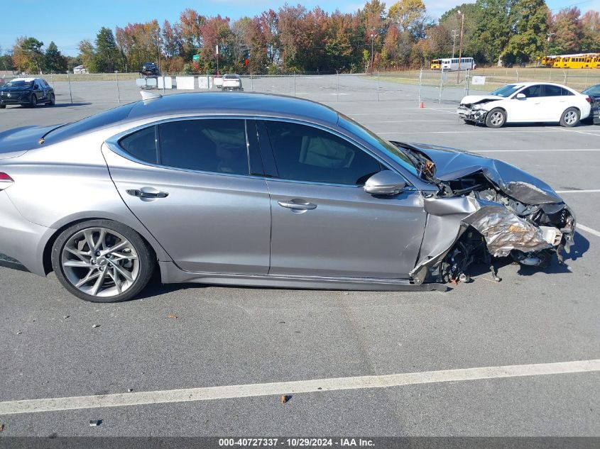 2022 Genesis G70 2.0T Rwd VIN: KMTG34TAXNU093659 Lot: 40727337