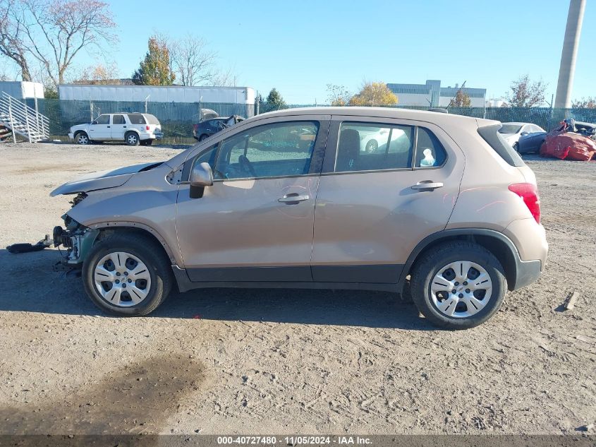 2018 Chevrolet Trax Ls VIN: 3GNCJKSB6JL409118 Lot: 40727480