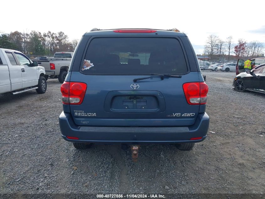 2006 Toyota Sequoia Sr5 V8 VIN: 5TDBT44AX6S276055 Lot: 40727556