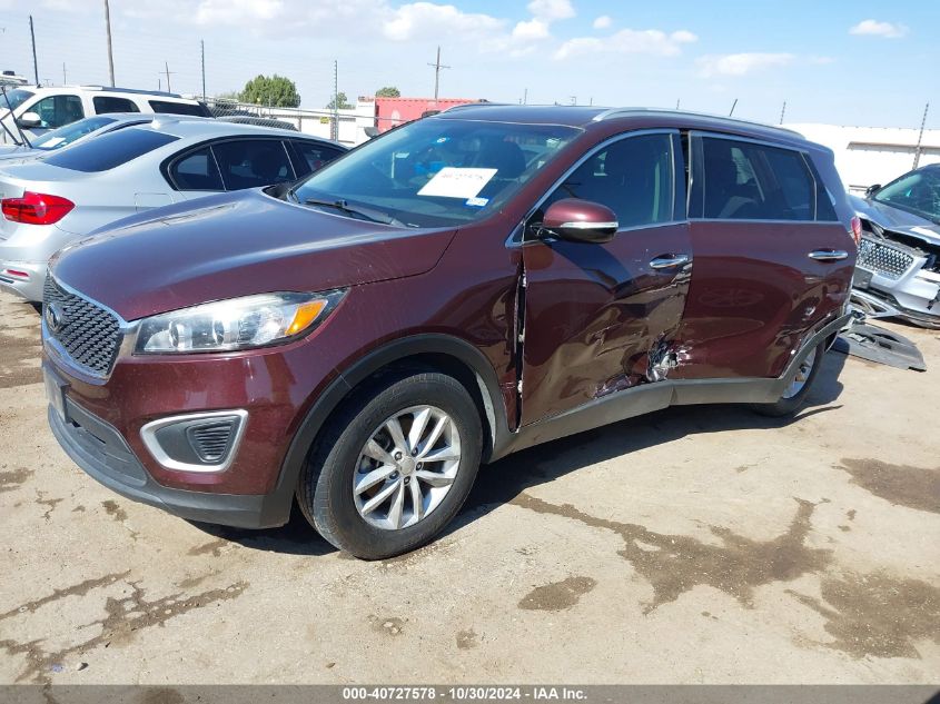 VIN 5XYPG4A55JG390147 2018 KIA Sorento, 3.3L Lx no.2