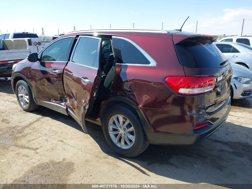 VIN 5XYPG4A55JG390147 2018 KIA Sorento, 3.3L Lx no.3