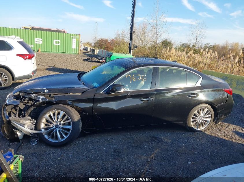 2019 Infiniti Q50 3.0T Luxe VIN: JN1EV7AR7KM552736 Lot: 40727626