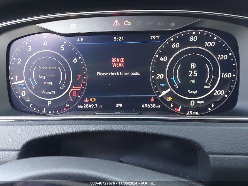 2018 VOLKSWAGEN GOLF R 2.0T W/DCC   NAVIGATION - WVWVF7AU2JW177856