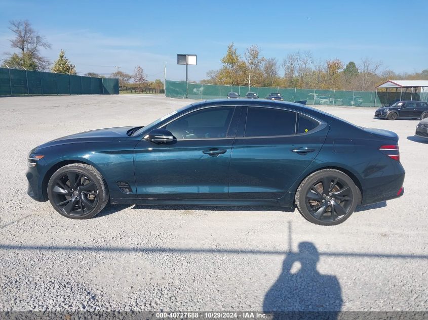 2022 Genesis G70 3.3T Awd VIN: KMTG54TE8NU095696 Lot: 40727688