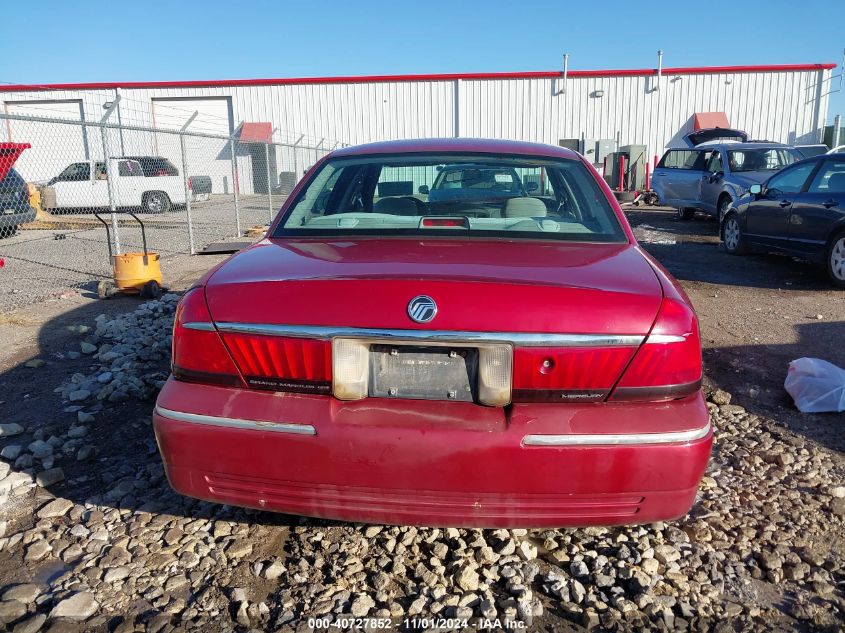 2001 Mercury Grand Marquis Gs VIN: 2MEFM74WX1X619597 Lot: 40727852