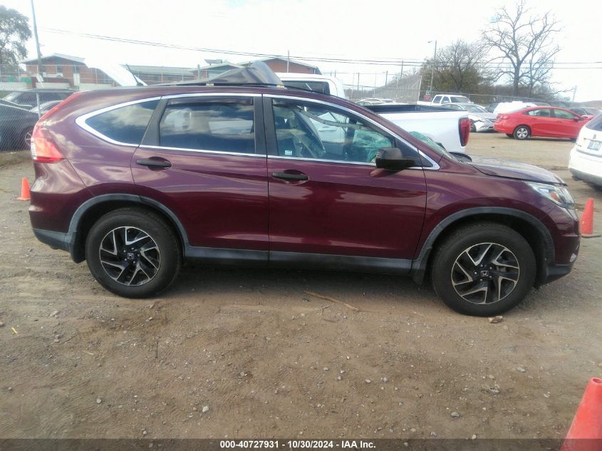 2016 Honda Cr-V Se VIN: 5J6RM4H48GL127821 Lot: 40727931