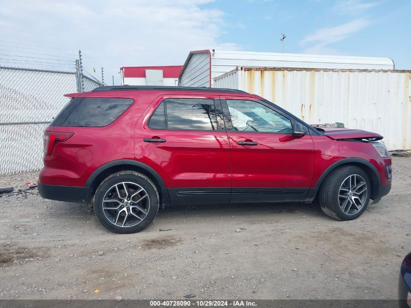 2016 Ford Explorer Sport VIN: 1FM5K8GT2GGA06202 Lot: 40728090