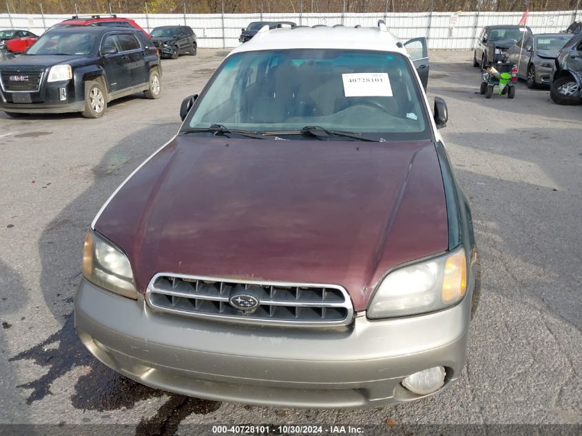 2000 Subaru Outback VIN: 4S3BH6655Y7626220 Lot: 40728101