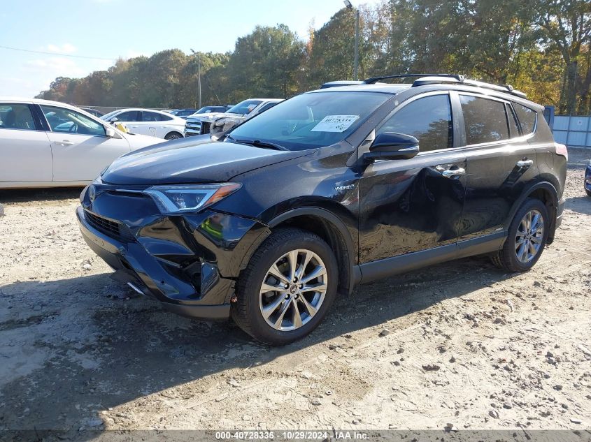 2016 Toyota Rav4 Hybrid Limited VIN: JTMDJREV6GD011661 Lot: 40728335