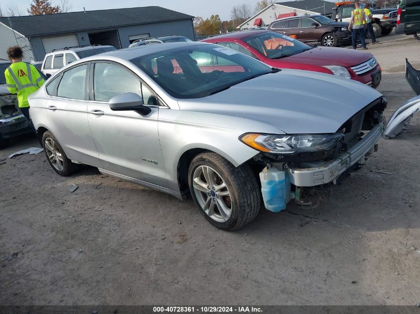 VIN 3FA6P0LU3JR206389 2018 Ford Fusion, Hybrid SE no.1