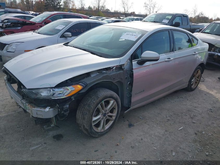 VIN 3FA6P0LU3JR206389 2018 Ford Fusion, Hybrid SE no.2