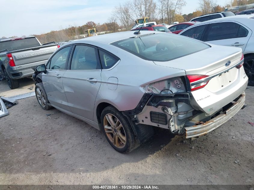 VIN 3FA6P0LU3JR206389 2018 Ford Fusion, Hybrid SE no.3