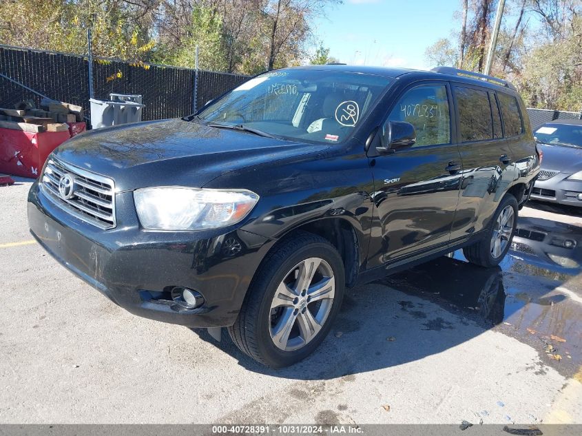 2008 Toyota Highlander Sport VIN: JTEES43A482056871 Lot: 40728391