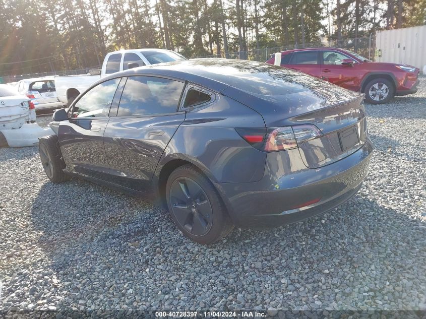 VIN 5YJ3E1EBXNF244973 2022 Tesla Model 3, Long Rang... no.3