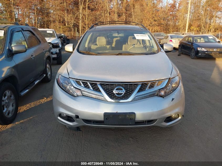 2012 Nissan Murano Sv VIN: JN8AZ1MW7CW220238 Lot: 40728649