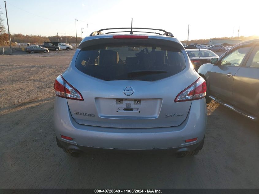 2012 Nissan Murano Sv VIN: JN8AZ1MW7CW220238 Lot: 40728649