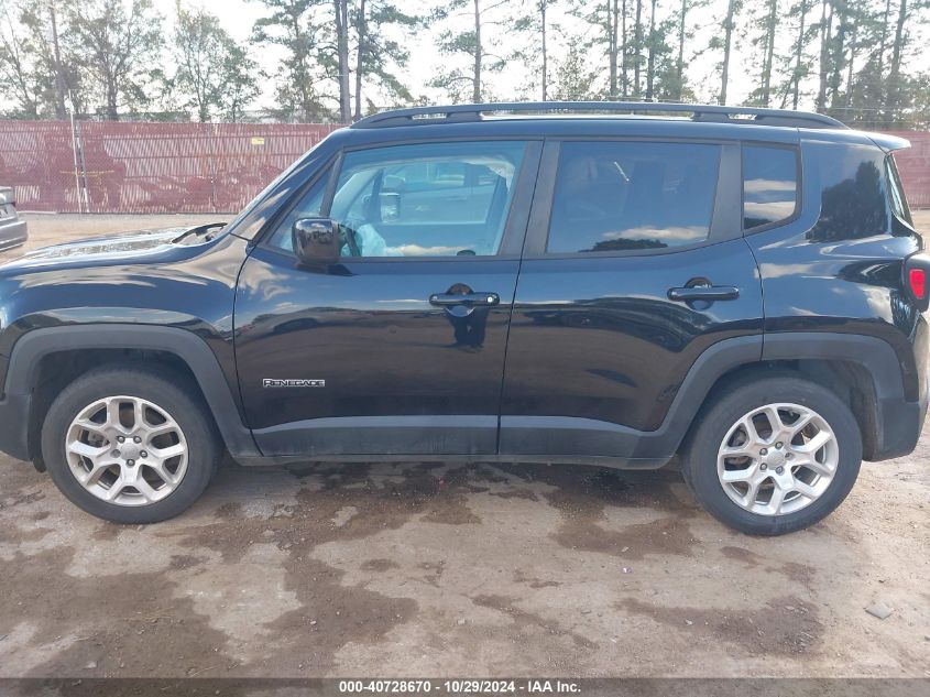 2018 Jeep Renegade Latitude Fwd VIN: ZACCJABB8JPH49994 Lot: 40728670