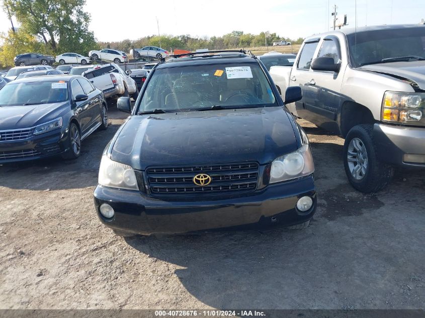 2001 Toyota Highlander V6 VIN: JTEGF21A010017541 Lot: 40728676