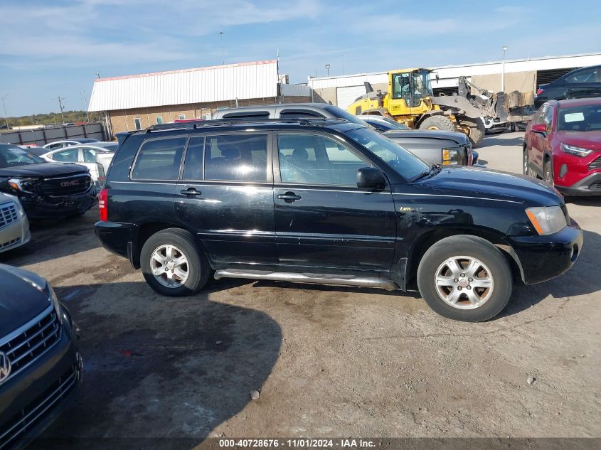 2001 Toyota Highlander V6 VIN: JTEGF21A010017541 Lot: 40728676