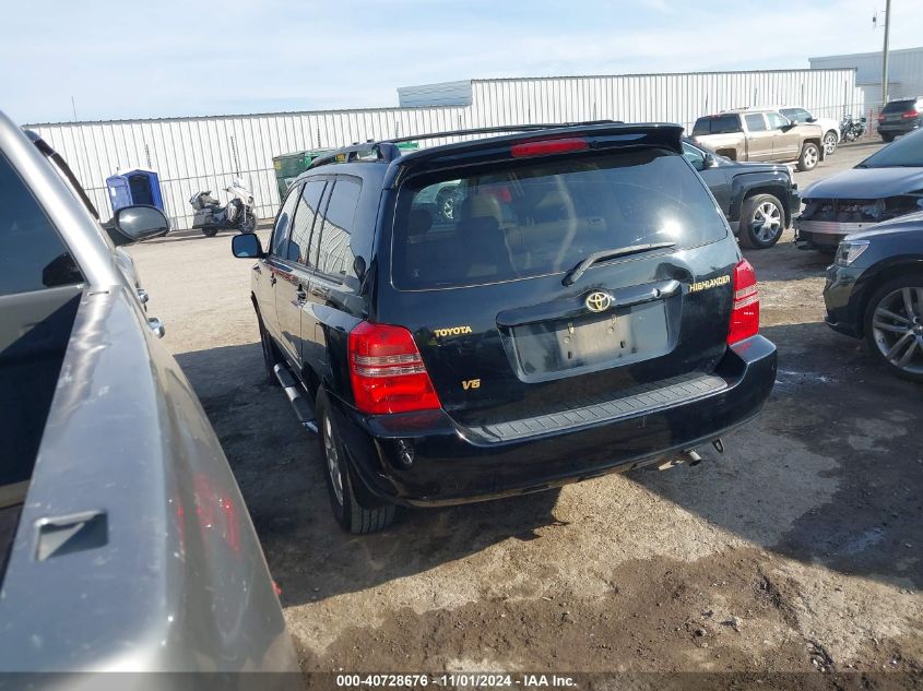 2001 Toyota Highlander V6 VIN: JTEGF21A010017541 Lot: 40728676