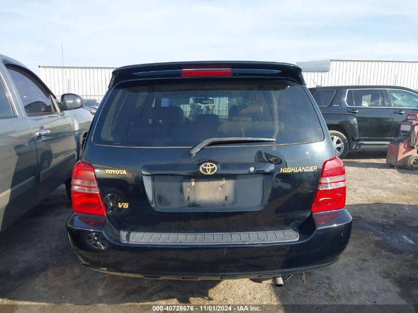 2001 Toyota Highlander V6 VIN: JTEGF21A010017541 Lot: 40728676