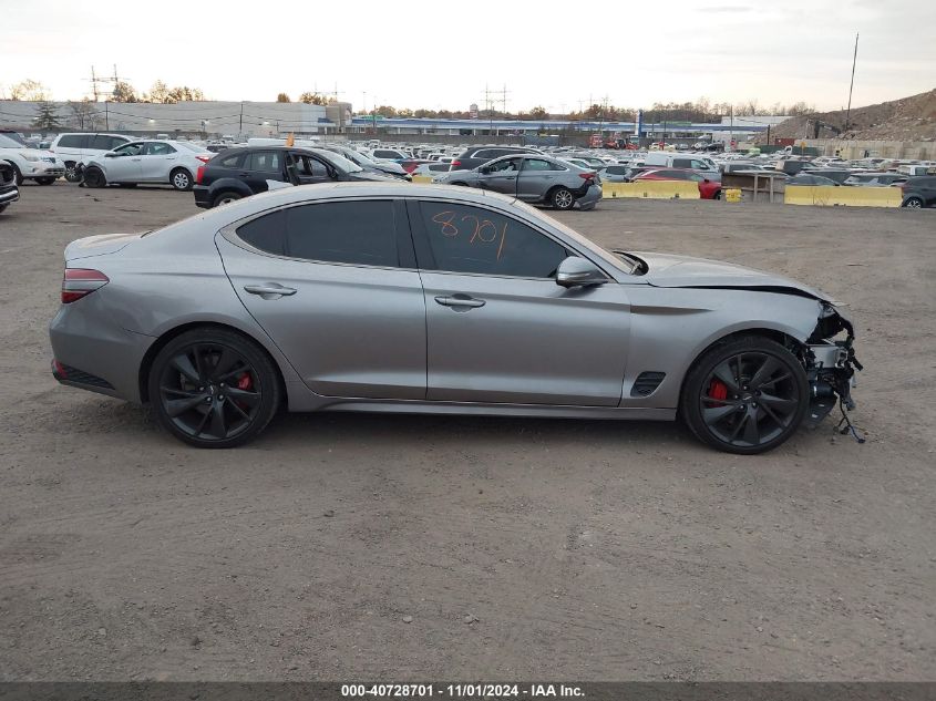 2022 Genesis G70 3.3T Awd VIN: KMTG54TE6NU104119 Lot: 40728701